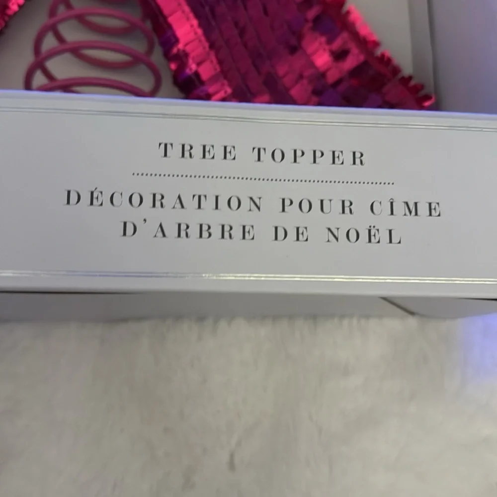 Bella Lux Bow Tree Topper PINK